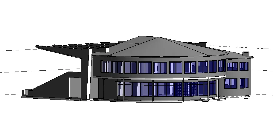 Modelo BIM arquitectónico de edificación