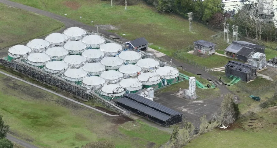 Instalación capturada como nube de puntos